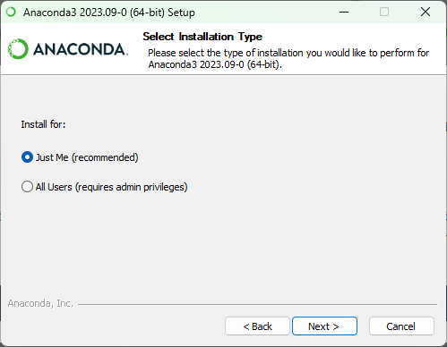 Anaconda install for Screenshot