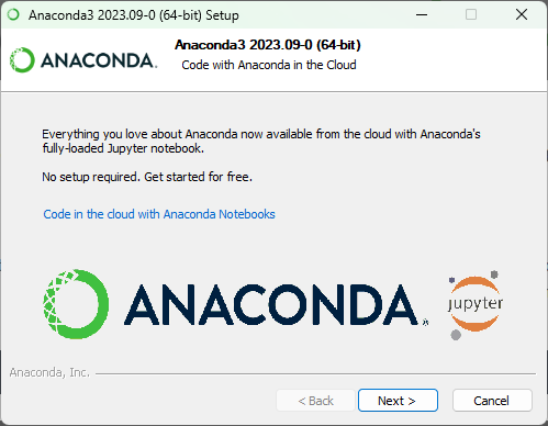 Anaconda install nearly finished Screenshot